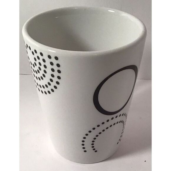 Gibson Home 8 oz Black And White Mug Cup Set Of 4 Modern Retro Design - Picture 5 of 11